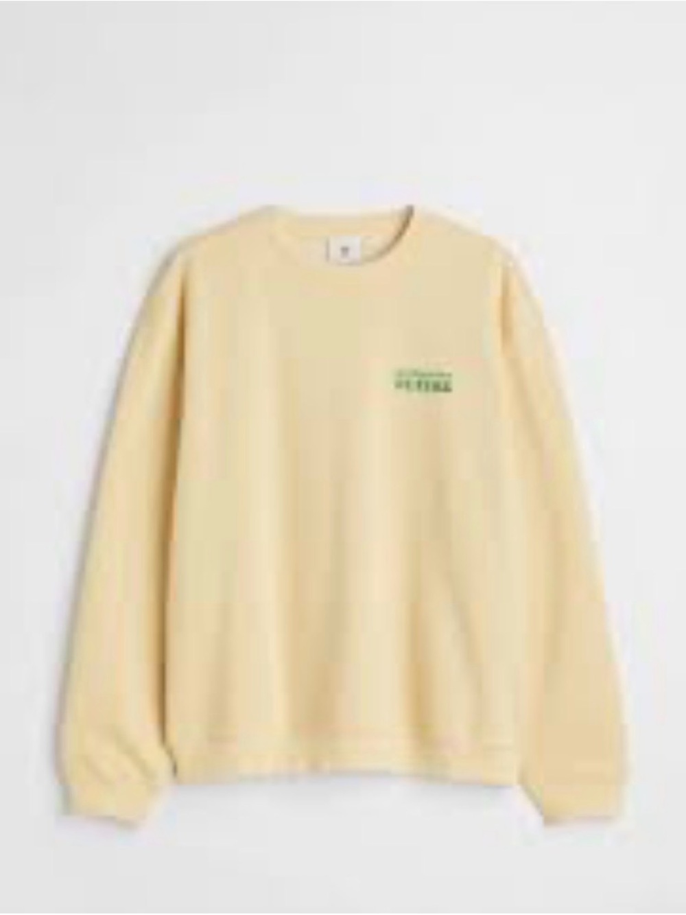 H&M Crewneck Sweatshirt in Butter Yellow